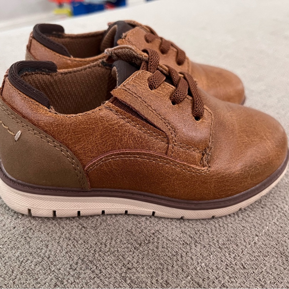 Brown Leather Kids Shoes